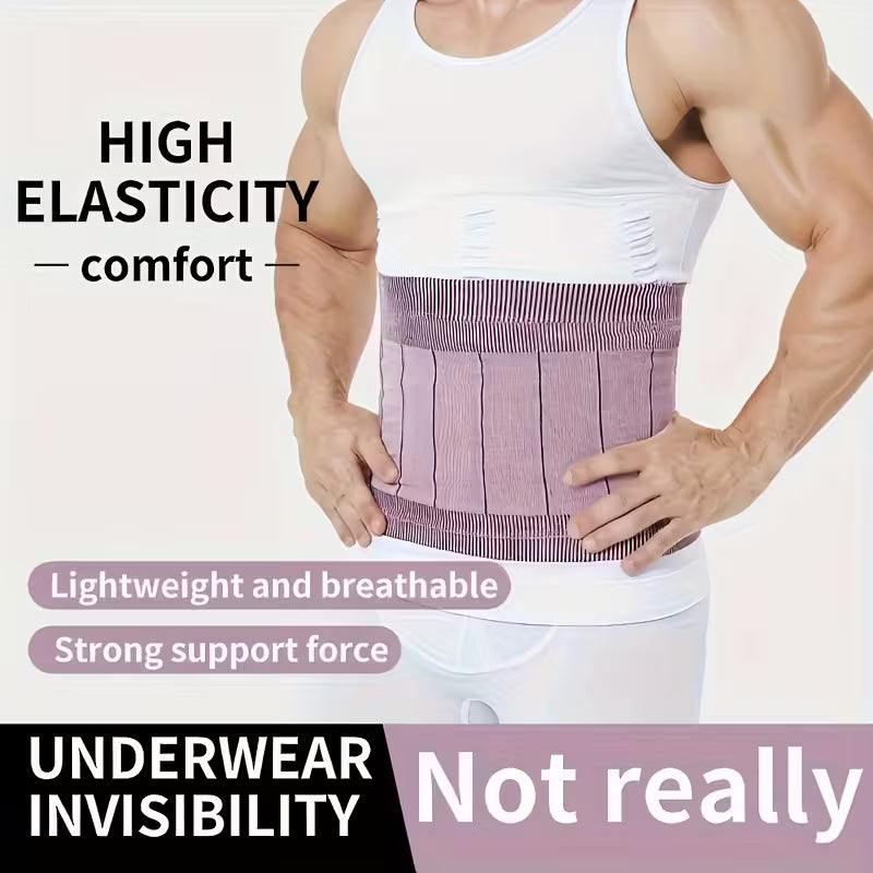 Men'S Adjustable Breathable Waist Belt, High-Elastic Comfortable Fit, Lightweight Moisture-Wicking Waist Wrap, Flexible Everyday Wear, Hand Washable, Comfortable for All-Day Use