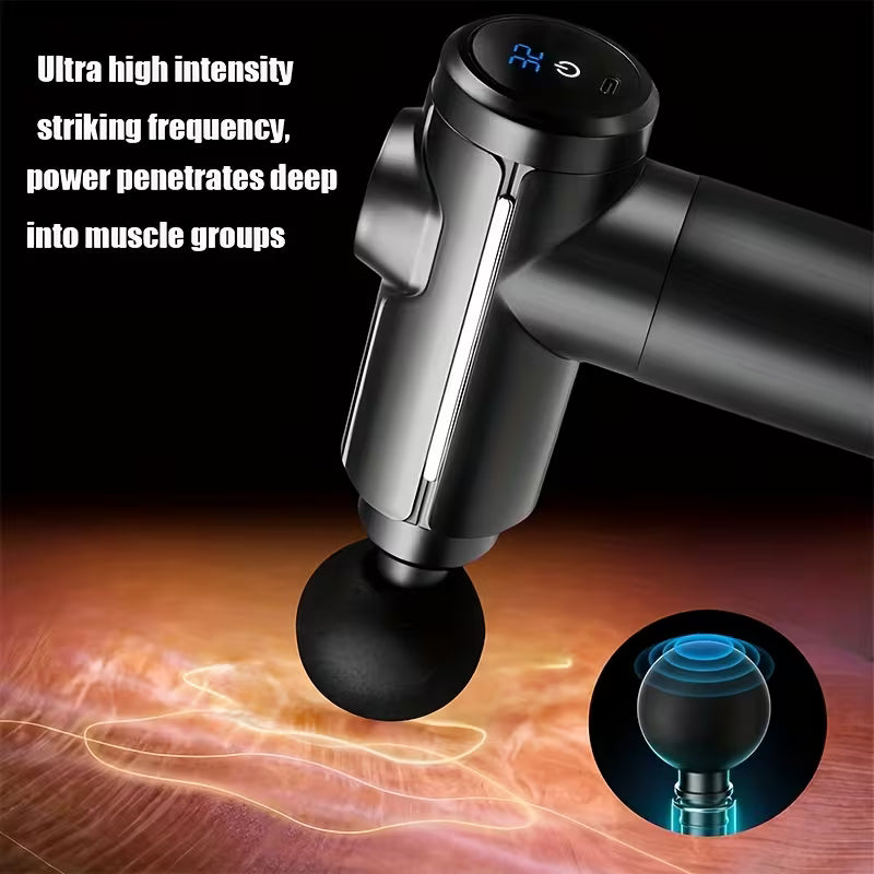 8-Head Portable Massage Gun - Ultra Compact And Elegant Design, Suitable for Full Body, Back, Neck, Leg, And Waist Massage - Rechargeable Lithium Battery, 1200Mah, Massage Gun Additions, Compact Design, Father'S Day Gift