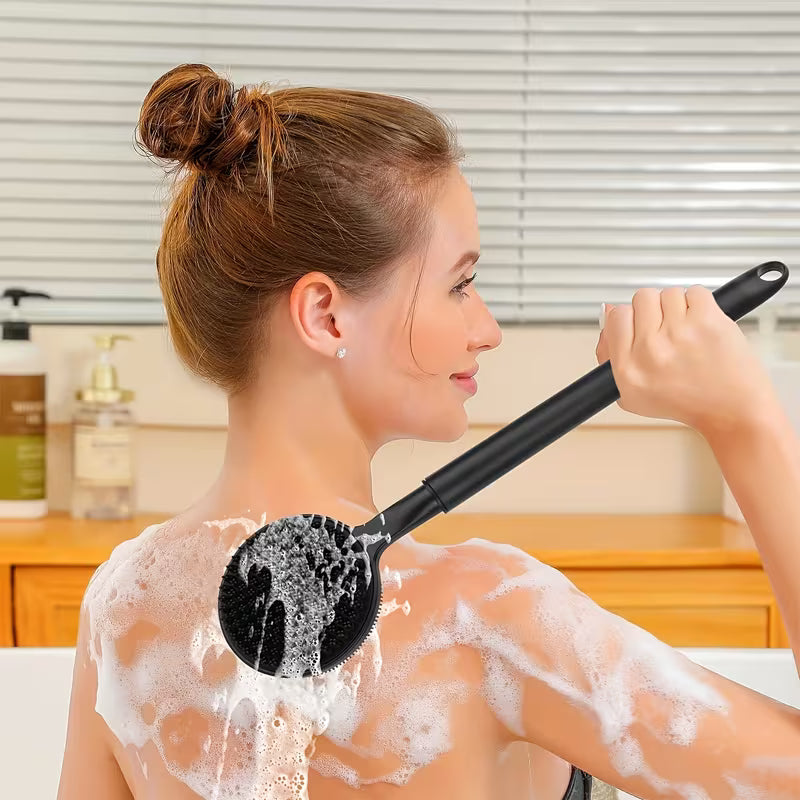 Extendable Bath Brush, Soft Long Handle Shower Brush, Gentle Back Scrubber, Deep Cleansing Skincare Tool, Perfect Gift