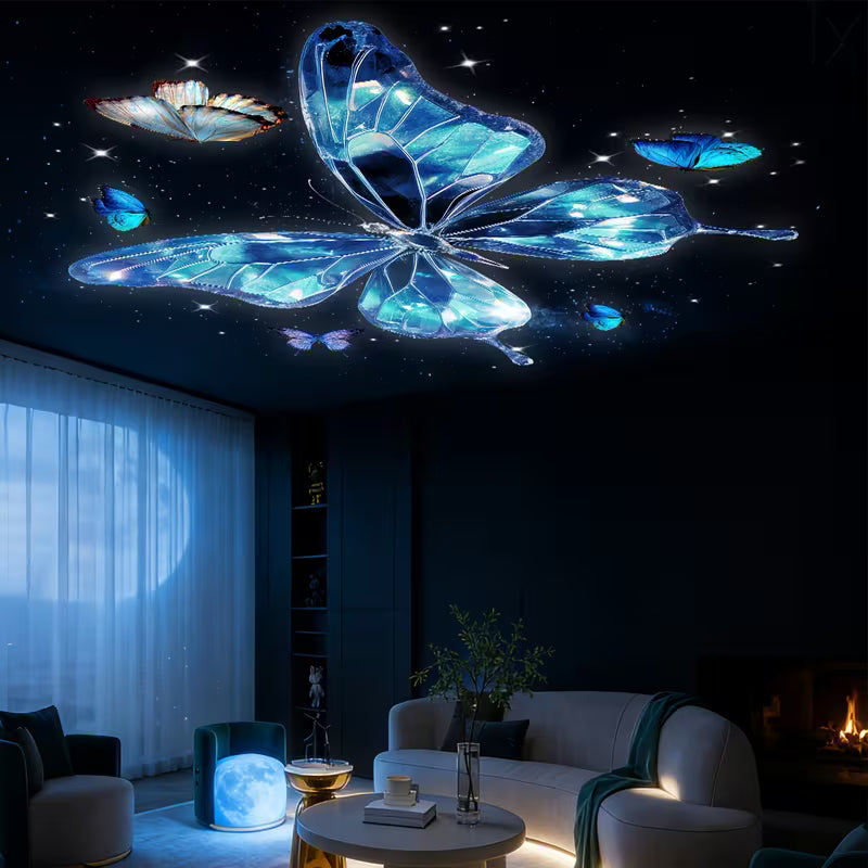 Five Interchangeable Butterfly Pattern Projection Lights, Featuring Eye-Friendly LED Soft Light And USB Power Supply, Are Perfect for Creating a Dreamy Atmosphere for Your Bedroom Or Bedside. They Are Also Portable Gadgets And Home Lighting Fixtures