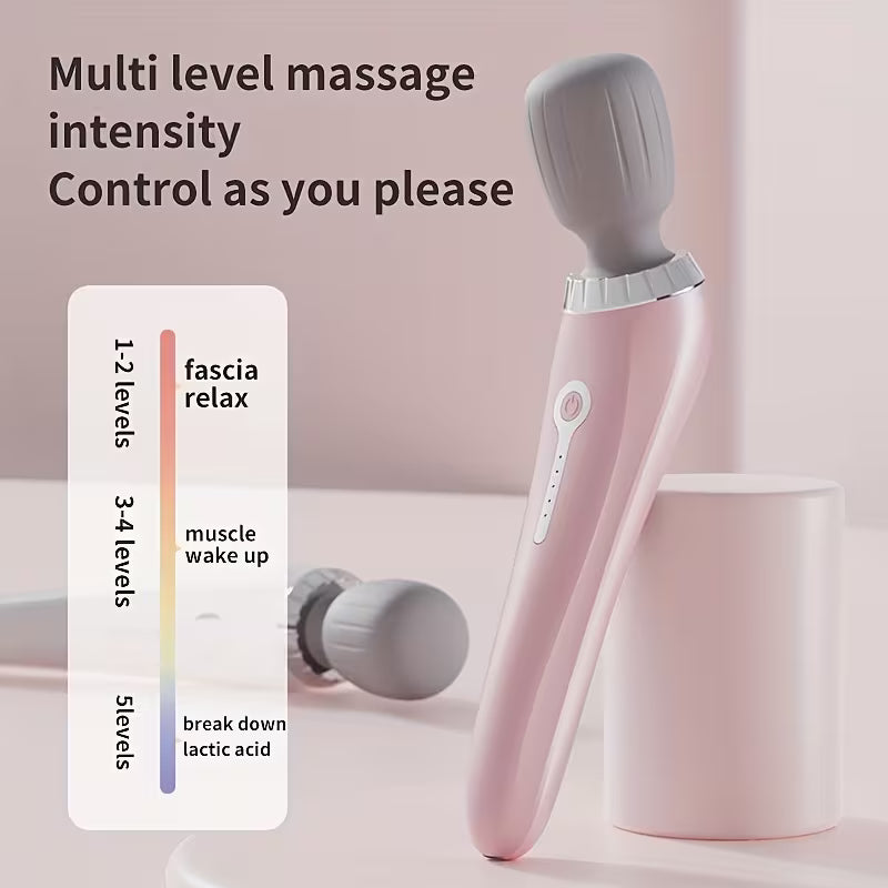 5-Speed Portable Handheld Massager USB-Rechargeable Relaxation Massager Ideal For Neck, Back, Legs, And Waist, Long Battery Life, Compact And Portable A Great Gift For Family Members