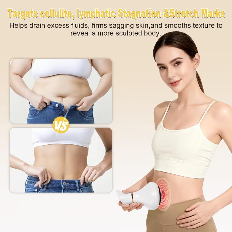 KTS Red Light Body Shaping Device, a Lymphatic Drainage Massager And Anti-Fat Massage Tool, Assists in Minimizing Stretch Marks And Fat Accumulation. It Can Also Serve As an Instrument for The Legs, Arms, Buttocks, Muscles