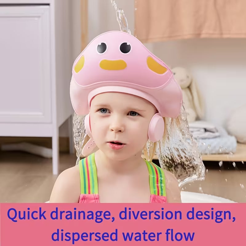 Adjustable Duck Shower Cap for, Suitable for and, Shampoo Cap, Shower Cap, Bath Cap, Shampoo Cap, a Must-have for and When Bathing and Washing Their Hair.