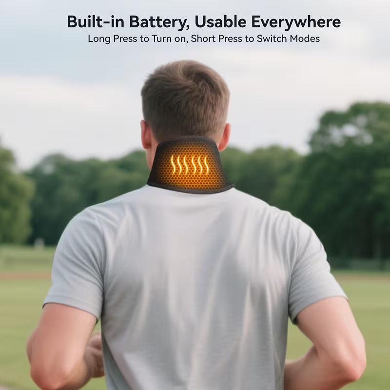 Neck Heating Pad with Massage, USB Heating Pad with 3000mAh Battery, 3 Heat Setting And Massage Setting, Easy to Use Electric Thermal Hot Compress Neck Brace, Suitable Gifts for Mothers, Fathers, Christmas Gifts, Limited Edition Christmas Activities