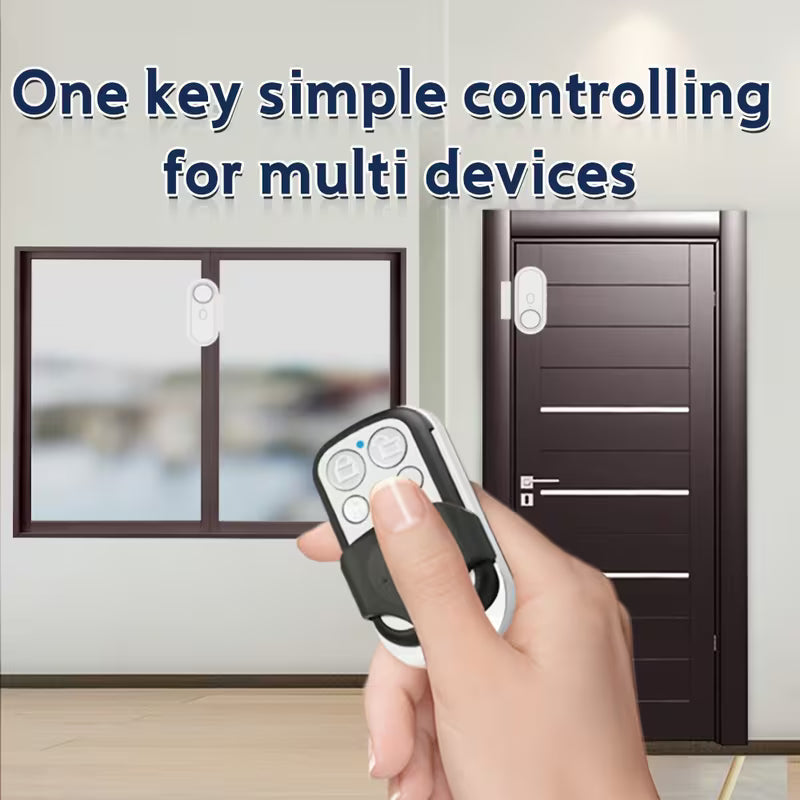 Qoleohomi Secure Your for home with Window Door Alarm Wireless, Door Magnetic Open Alarm Burglar Alert Sensor, Max 120DB Loud LOW-MIDDLE-HIGH Volume Magnet Doorbell Chime for Safety And Guest Visit