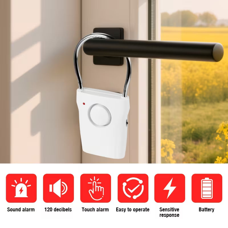 The Hanging Alarm, a very loud siren that can be heard up to 680 feet away, hangs from a backpack or bicycle handlebar and vibrates to set off the alarm, perfect for business travel.