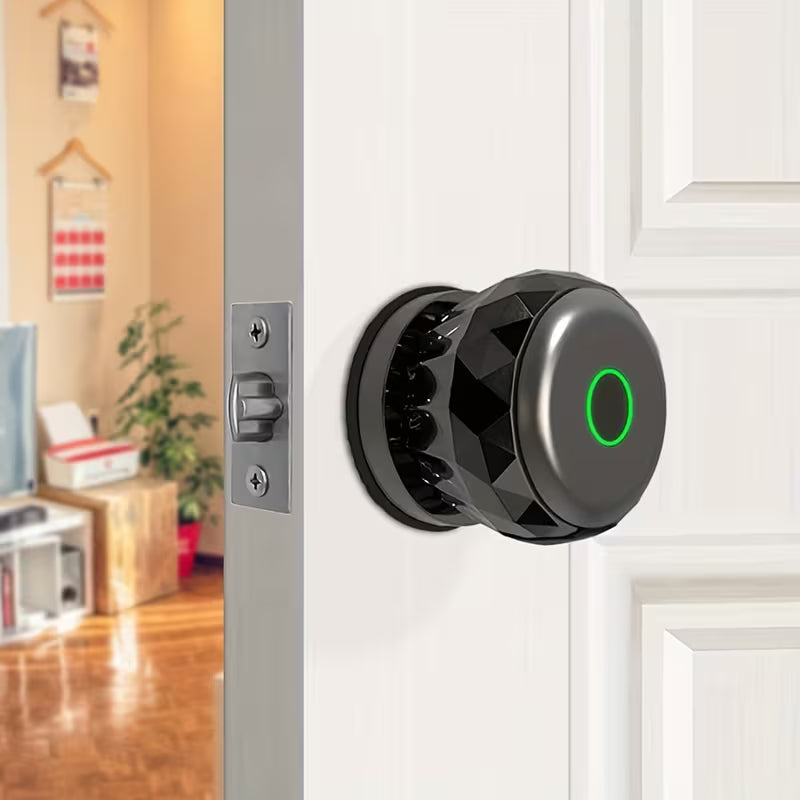 Smart Fingerprint Door Lock with App Control, Biometric Keyless Entry Door Knob, Easy Install Alloy Metal Smart Lock for Bedroom, Front Door, Apartment, Office And Hotel