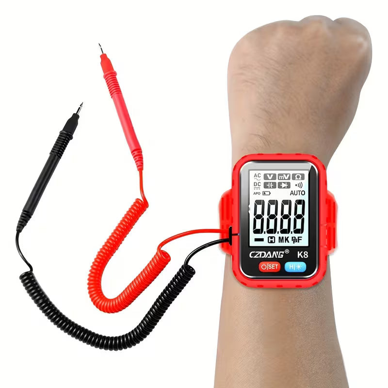 1pc Mini Style Wearable Wristband with a Digital Multimeter Tester That Can Measure DCV, ACV Resistance Continuity, Compact and Portable