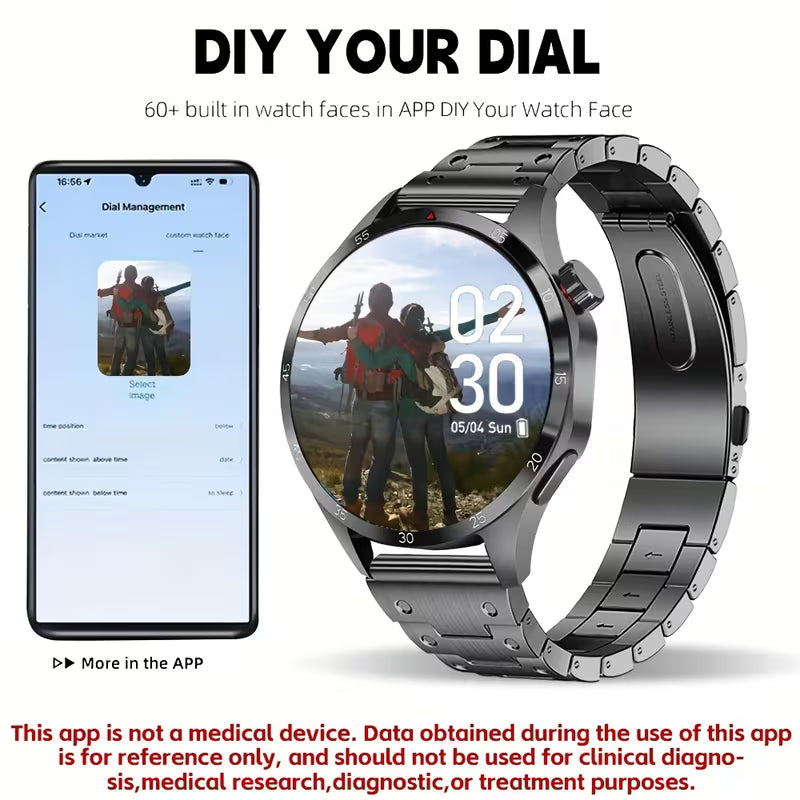 Latest Smart Watch, Premium, 1.5-Inch Touch Screen, Fashionable Dot Strap, with Call/Message Reminder, Multi-Sports Mode, Camera Control, Calendar, Music Control, Alarm, Stopwatch And More Functions