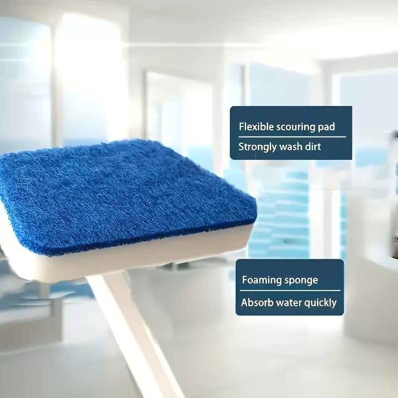 Multi-Functional Bathroom Cleaning Brush Set with 5 Detachable Brush Heads, Long Handle, Essential Household Cleaning Tools, Floor Cleaning Set, Sturdy Handle Structure, Used for Scrubbing Tiles, Floors, And Bathtubs