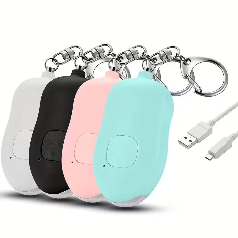Rechargeable Personal Alarm 130DB | LED Light Keychain Alarm for Women and Elderly, USB Charging, Lithium Polymer Battery 54K+ sold Sourced from Souenei 4.9 out of five stars