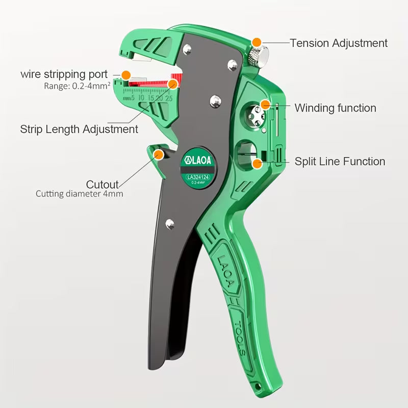 LAOA Duckbill Wire Stripper - Multi-functional Automatic Skinning and Peeling Pliers Special Tool for Electricians Eagle Beak Cable Stripper