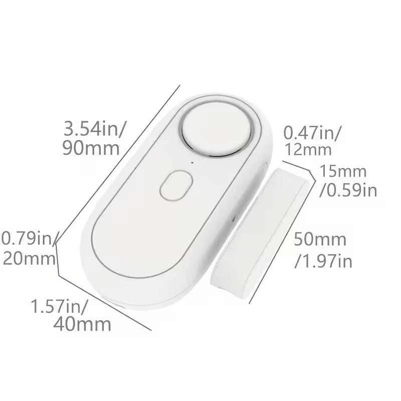 Qoleohomi Secure Your for home with Window Door Alarm Wireless, Door Magnetic Open Alarm Burglar Alert Sensor, Max 120DB Loud LOW-MIDDLE-HIGH Volume Magnet Doorbell Chime for Safety And Guest Visit