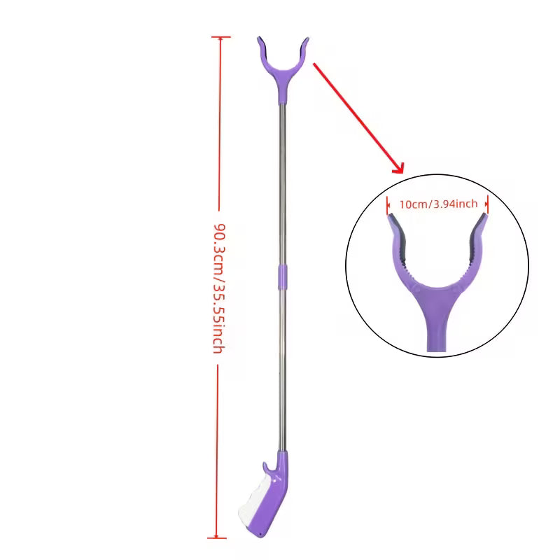 Upgrade 35.5" Grabber Reacher Tool, 360° Rotating Head & Wide Jaw, Foldable Lightweight Trash Claw with Comfortable Grip - Litter Picker for Elderly, Pregnant Women, Outdoor Use (Ideal Gift)