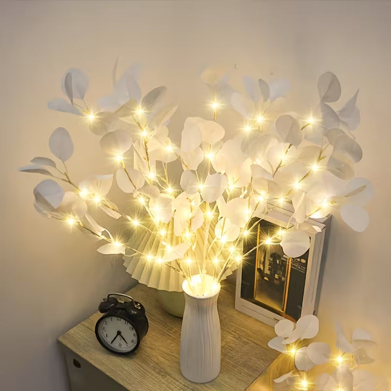 Apple Leaf Branch Lamp, 20 LED Artificial Tree String Lights, Suitable for Bedroom Bedside, Desktop Decoration, Weddings, Parties, Thanksgiving, Christmas, Valentine'S Day And Back-To-School Season Home And Office Decor