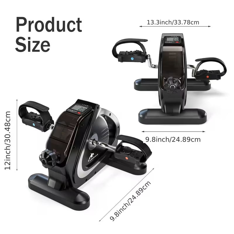 Portable Elliptical Trainer, Mini Exercise Bike For Home & Office, LCD Display, 8 Resistance Levels, Silent Anti-Slip Design, 350lb Capacity, For Arm & Leg Pedal Training, Ideal For Home, Office & Seniors