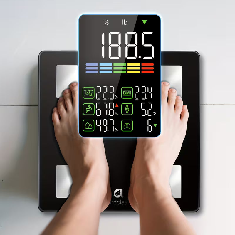 14-Metric Scale For Body Weight- BMI, Body Fat, Muscle Mass, Wireless Connectivity, Auto Recognition, 500 Lb Capacity, HD LCD Display, Ideal Christmas Gift For Wellness Enthusiasts