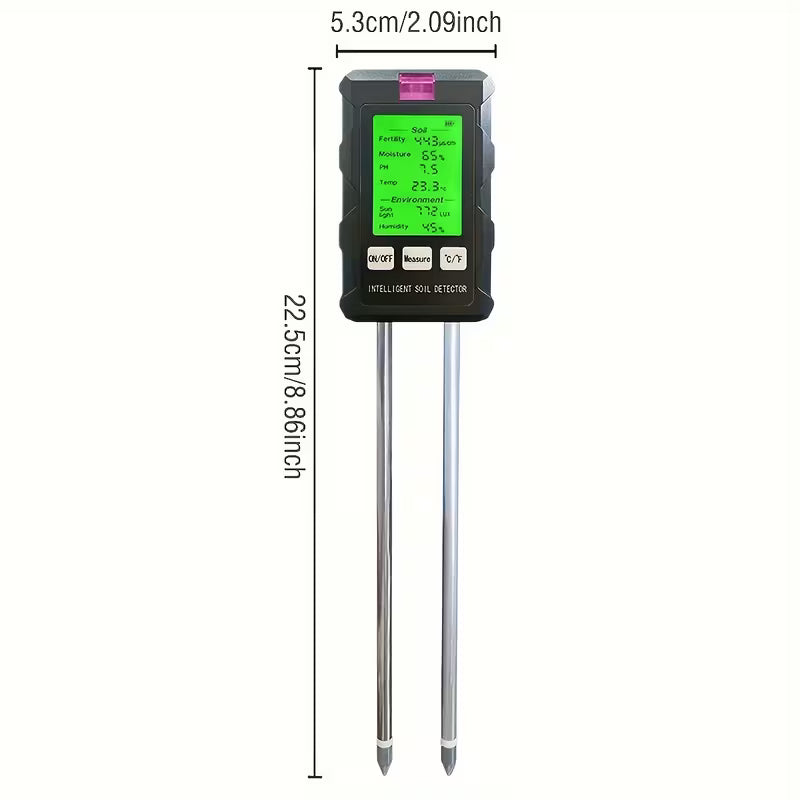 6-In-1 Multifunctional Soil Analyzer, Temperature, Light, Ph, And Humidity Measuring Tool