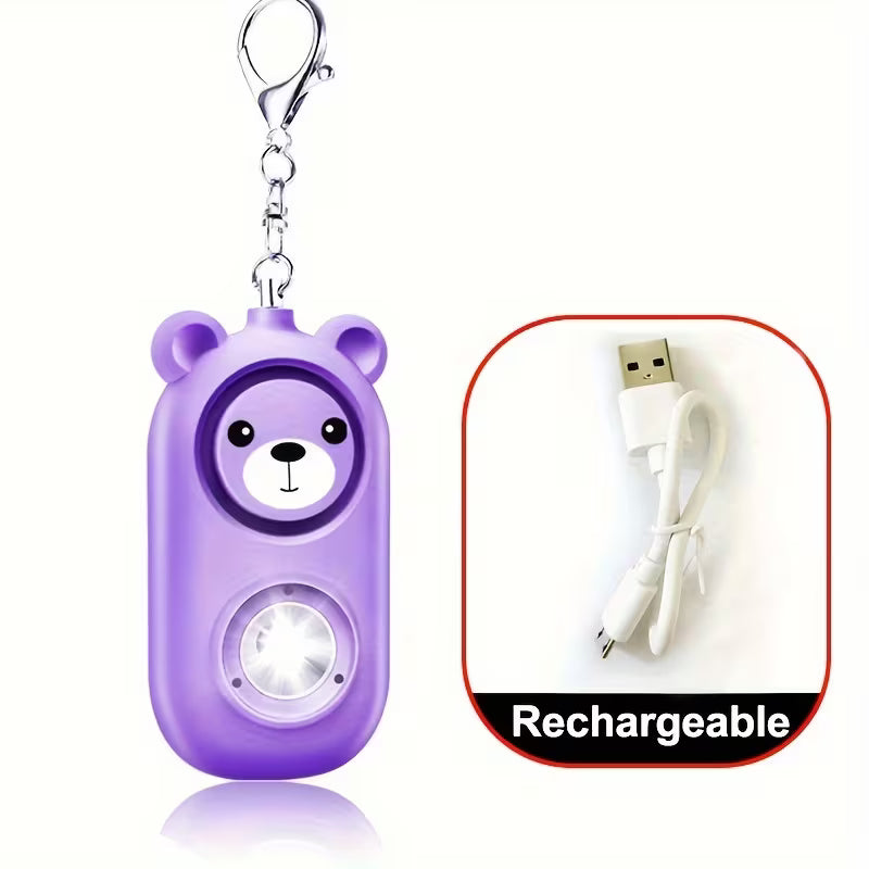 Personal Safety Alarm for Women | 130dB Loud Alarm with LED Safety Light, Rechargeable via USB, Lithium Polymer Battery