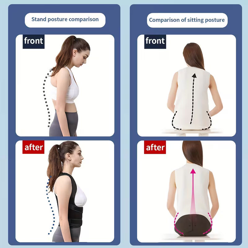 Women And Men, Adjustable Back Posture Belt, Back Brace for Posture for Women, Posture Brace Provides Support And Shape for Neck