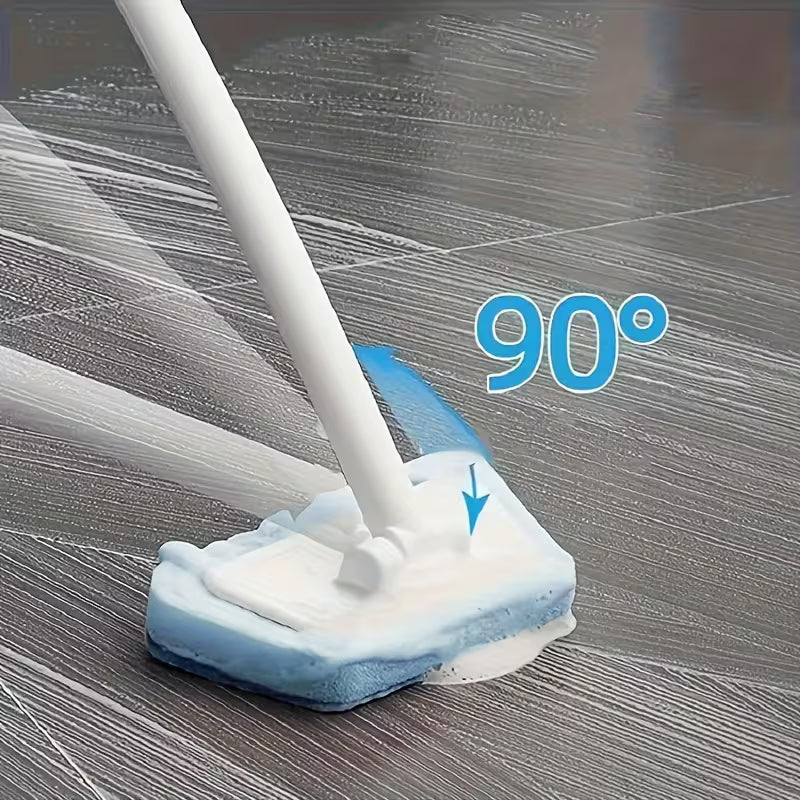 Multi-Functional Bathroom Cleaning Brush Set with 5 Detachable Brush Heads, Long Handle, Essential Household Cleaning Tools, Floor Cleaning Set, Sturdy Handle Structure, Used for Scrubbing Tiles, Floors, And Bathtubs