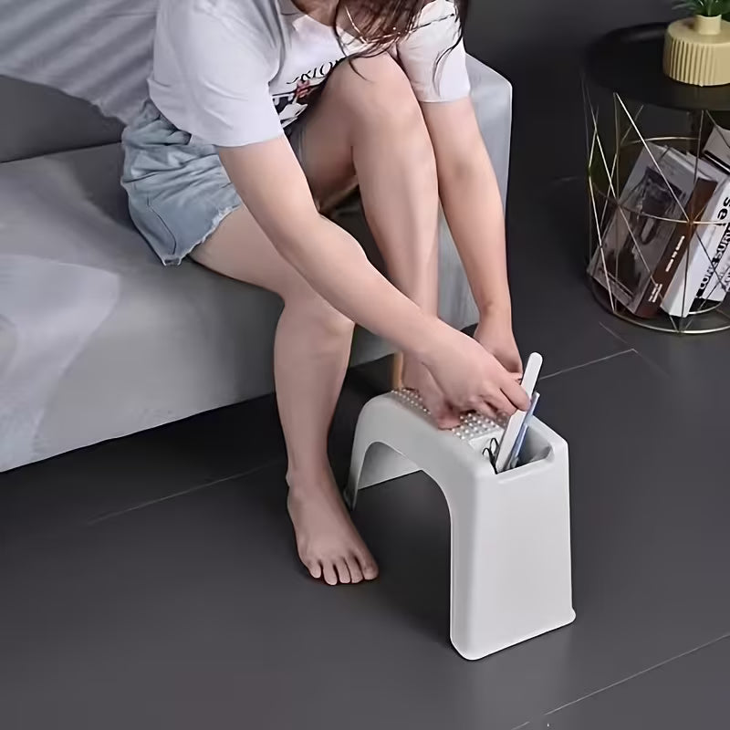 Office Footrest Mat, Plastic Stool, Multi-functional Nail Art Step Stool, Household Bathroom Anti-slip Low Stool Footrest
