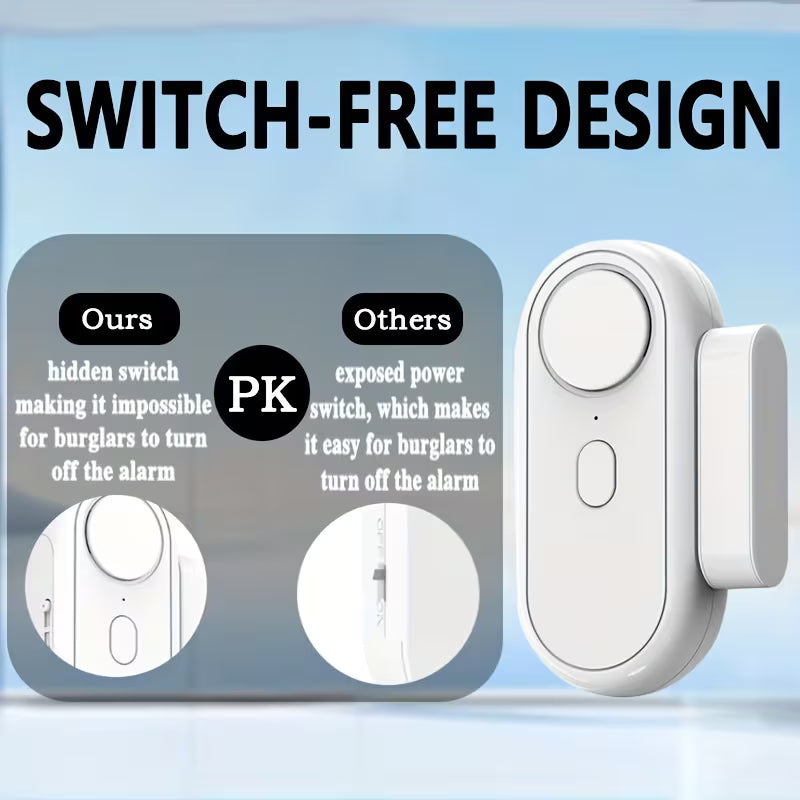 Qoleohomi Secure Your for home with Window Door Alarm Wireless, Door Magnetic Open Alarm Burglar Alert Sensor, Max 120DB Loud LOW-MIDDLE-HIGH Volume Magnet Doorbell Chime for Safety And Guest Visit