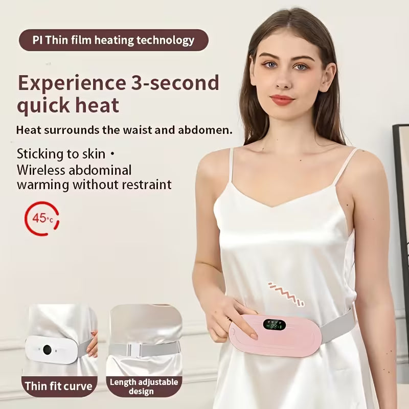 Cordless Heating Pad with 3 Heat Levels And 4 Massage Modes, Portable Heating Pad, 3s Fast Heating Gift for Women And Girl Gift, Present, Relax At Home Office And Car