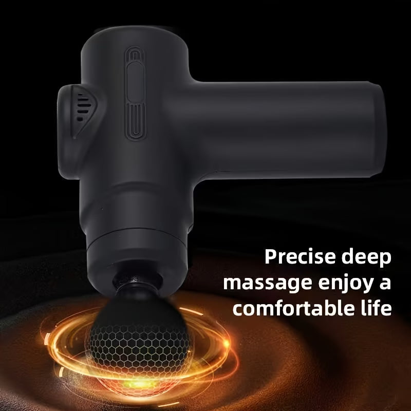 Electric massager, multifunctional portable fascia gun, USB charging port, 6-speed adjustment + 8 replaceable massage heads, suitable for muscle relaxation after exercise and fitness, a Christmas or Halloween gift for family, friends, and classmates