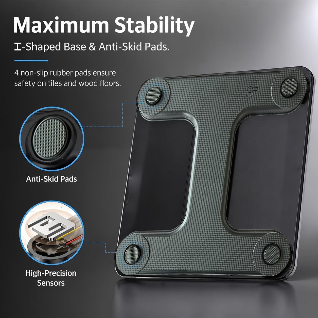High Precision Bath Photo Room Scale, Electronic Scale, Accurate, LED Display Screen And Temperature Display (Switchable KG And Pound), Super Wide Platform, High Hardness Glass Material, Suitable for Gym, University Dormitory Family, Female Favorite