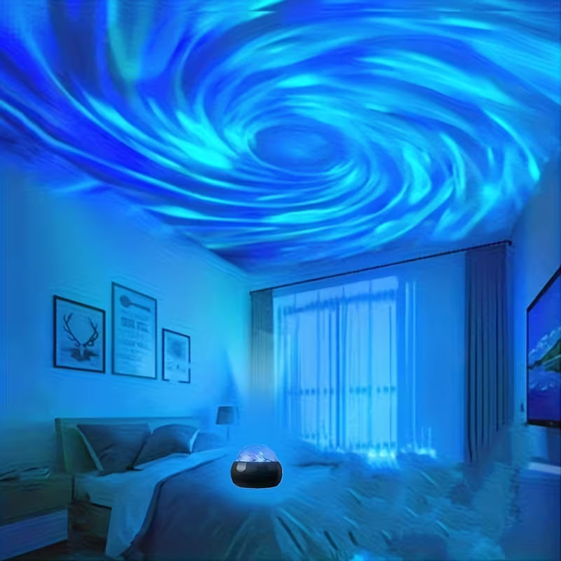 A Remote-Controlled LED Lamp That Creates a Northern Lights Ambiance, Featuring Adjustable Multi-Colors, Powered by USB, Perfect for Gifts, Parties, And Various Events
