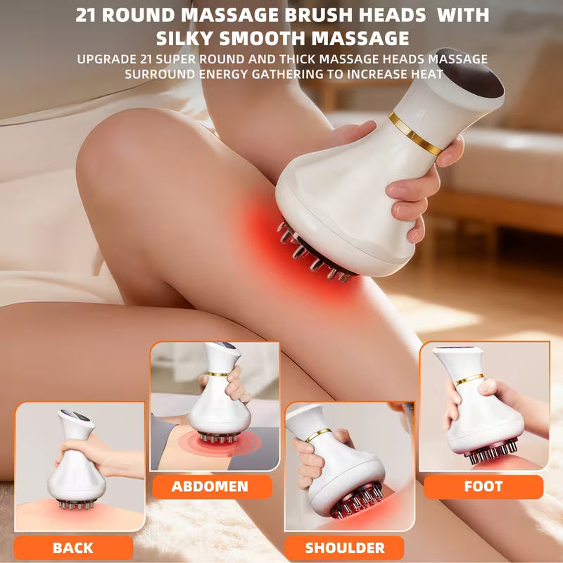 Cross-border Electric Meridian Brush Mini Portable Scraping Instrument Vibration Massager Household Whole Body Cupping Device