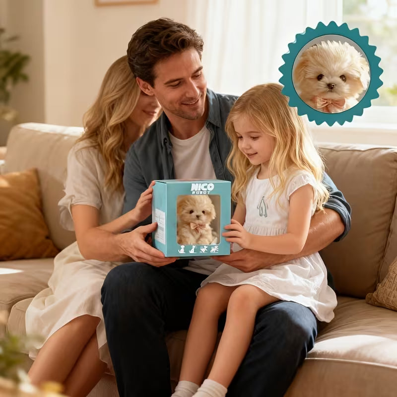 The New Simulation Machine Dog Puppy Interacts Like a Real Electronic Dog And Is Suitable for Children to Play With. Interactive Toys That Can Walk And Make Sounds. The Special Edition Comes with a Drawstring And a Cute Bow Tie. Ideal Birthday Gift