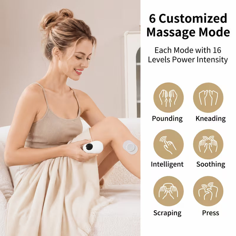 Rechargeable Cordless TENS EMS Muscle Stimulator, 6 Professional Modes 16 Intensity Levels, Full Body Therapy Massager, Portable Recovery Device, Gift for Parents Fitness Lovers