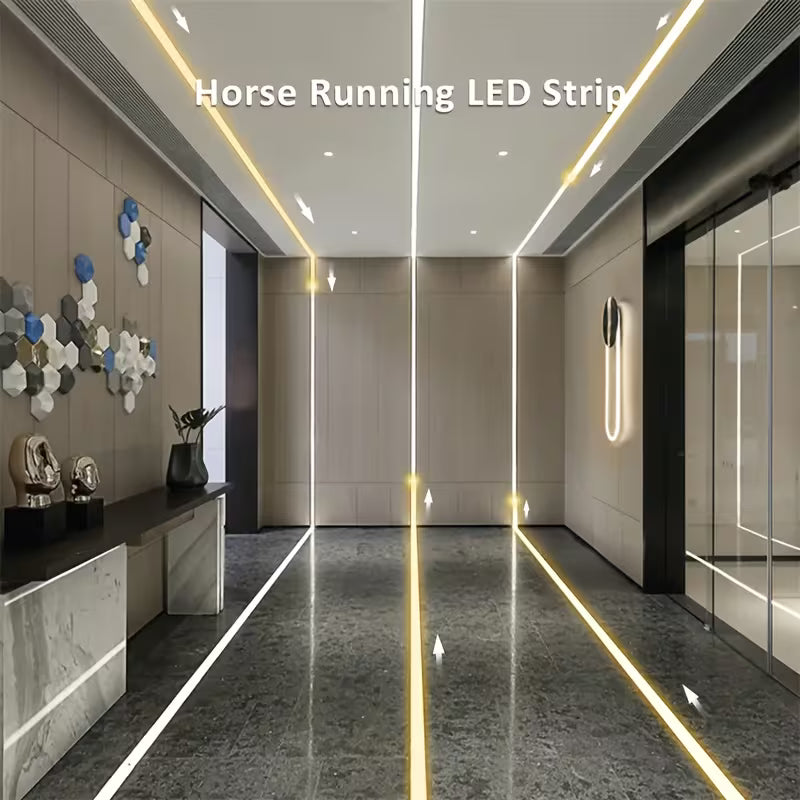 39.37-196.85inch LED Motion Sensor Light Strip, Neon Flexible Strip, 3000K/6000K Optional, Flowing Water, Shooting Star, Chasing Effect with USB Interface, Suitable for Stairs, Hallways, Balconies, Indoor/Outdoor Use, Modern Lighting Design |