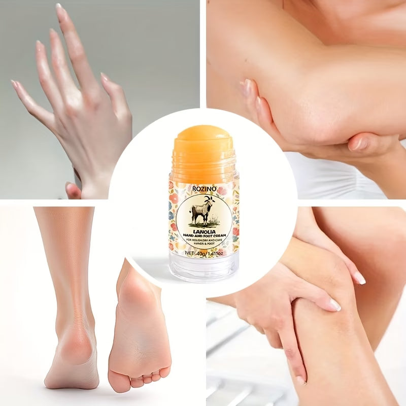 40g Lanolin Dry Cracked Foot Cream - Anti-Wind Cracking - Anti-Wind Dryness - Moisturizing Dry Light Beige - Improvement of Light Beige's Dryness - Roughness - Chapping and Peeling Signs - Provides Long-Lasting Moisture - Suitable for Hands - Heels