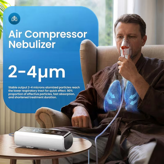 Portable Adult Nebulizer Compressor, Atomization Device with LCD Display And Low Noise for Respiratory Issues Or Home And Travel for Adults/Kids