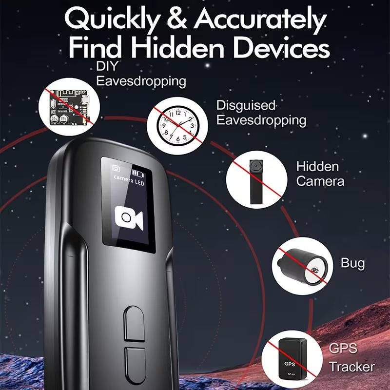 2026 Latest Hidden Camera Detectors With OLED Screen, Anti Spy Detector, Bug Camera Detectors, Car Hidden Detector, Infrared Detector, RF Detector, Anti Eavesdropping, Finder Device, Anti Tracking For Travel, Office, Hotel