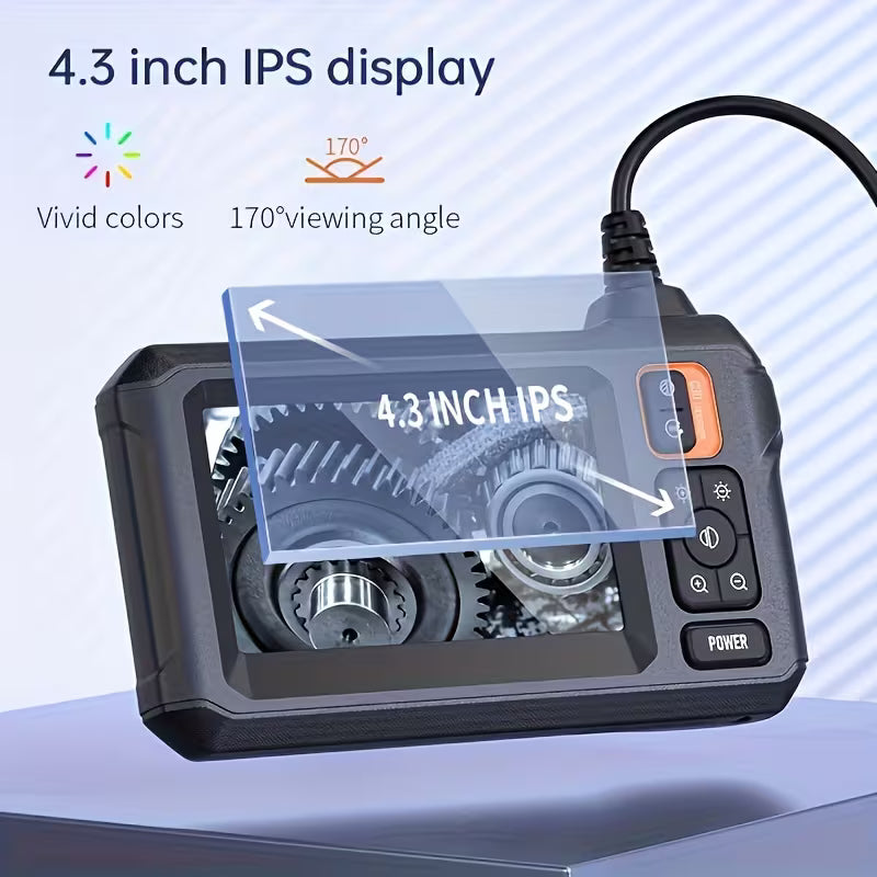 8Mm Single Lens IP67 Endoscope Camera with a 4.3 Inch IPS LCD Screen for Industrial Use, Ideal for Auto Repair And Plumbing Assistance