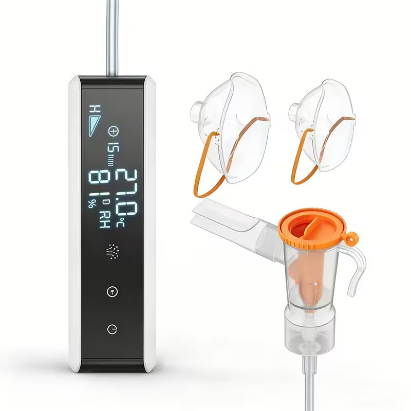 Portable Adult Nebulizer Compressor, Atomization Device with LCD Display And Low Noise for Respiratory Issues Or Home And Travel for Adults/Kids