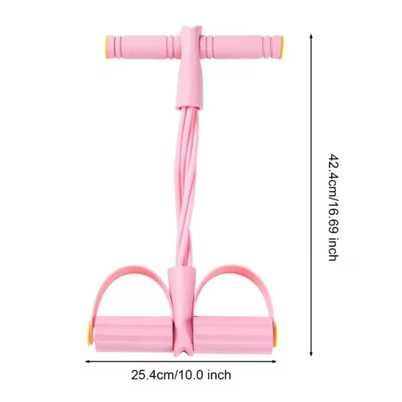 Resistance Bands with Handles for Multifunctional Yoga Sit-Ups, Suitable for Both Men And Women. This Foot Pedal Resistance Trainer Features Six Strands of Thickened Rope, Designed for Effective Abdominal Workouts