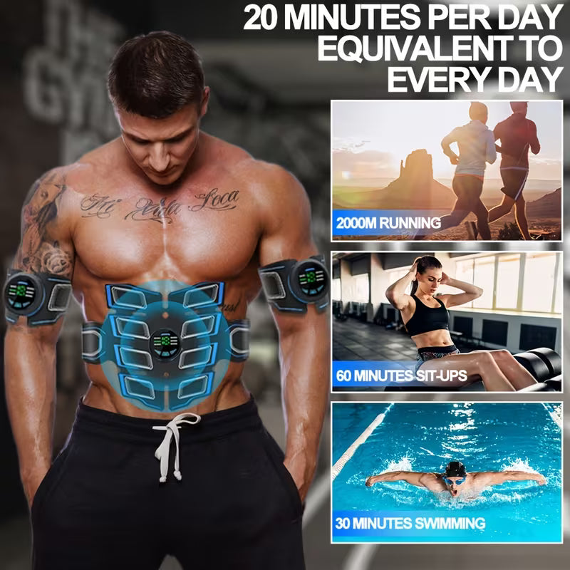 EMS Whole Body Muscle Training Band, Muscle Stimulator, Abdominal Muscle Training Band, Muscle Stimulation Massage Instrument, Ideal For Reading, Watching Movies And Housework, Muscle Training Massage Instrument