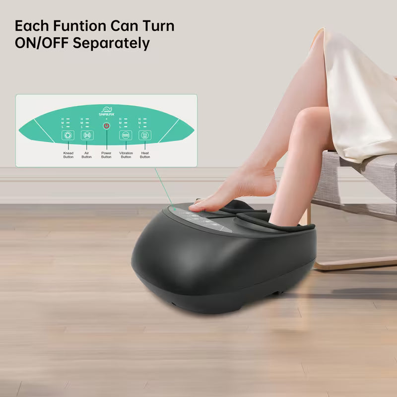 Snailax Shiatsu Foot Massager with Heat, Deep Kneading, Compression, Vibration, Christmas Gifts For Dad and Mom