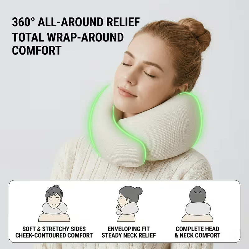 U-Shaped Travel Neck Pillow, Travel Pillow, Comfortable, Ergonomic Design, Suitable for Travel Aircraft, Cars, Family Road Travel Necessities, Delivery of Portable Storage Box