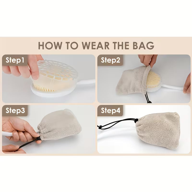 Elderly Back-Scrubbing Bath Brush for Spinal Relief, Hands-Free, No Lifting Required, Convenient for the Waist, Soft Bristles with Curved Handle and Towel, Elderly Back-Scrubbing Bath Brush for Spinal Relief, Hands-Free, No Lifting Required