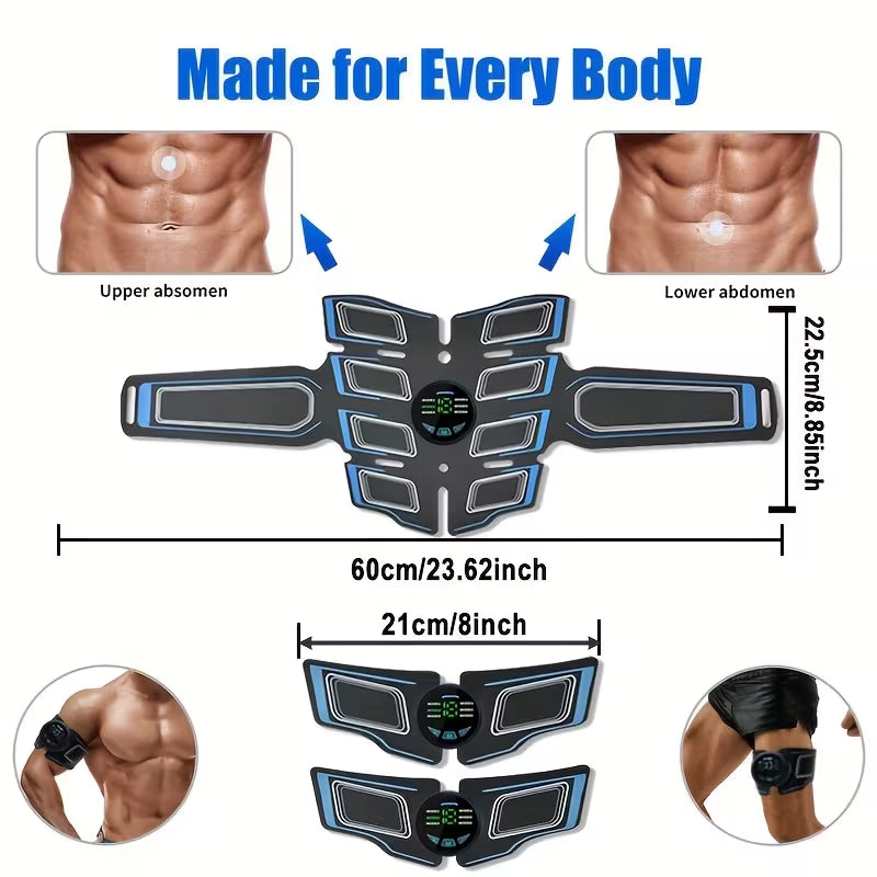 EMS Whole Body Muscle Training Band, Muscle Stimulator, Abdominal Muscle Training Band, Muscle Stimulation Massage Instrument, Ideal For Reading, Watching Movies And Housework, Muscle Training Massage Instrument